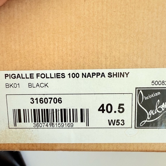 Christian Louboutin Black Nappa Leather Pigalle Follies 100mm pumps EU 40.5 - Picture 10 of 10